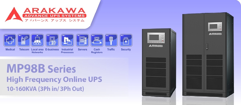 Banner Parrent Product Arakawa UPS MP98B 10-160KVA